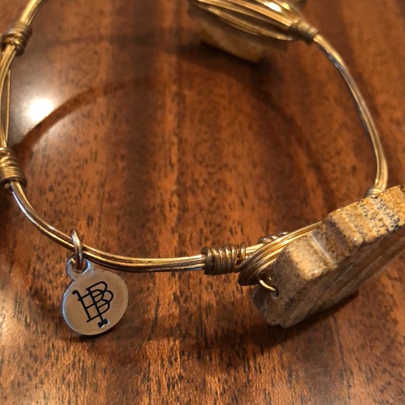 Bourbon and Bowties natural stone cross bracelet - Picture 4 of 9